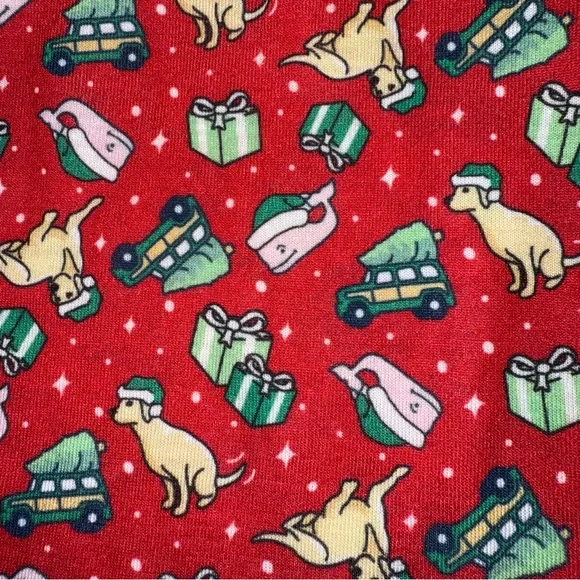 NEW Vineyard Vines Red‎ Knit Christmas Lounge Pants boys size L - Picture 3 of 8